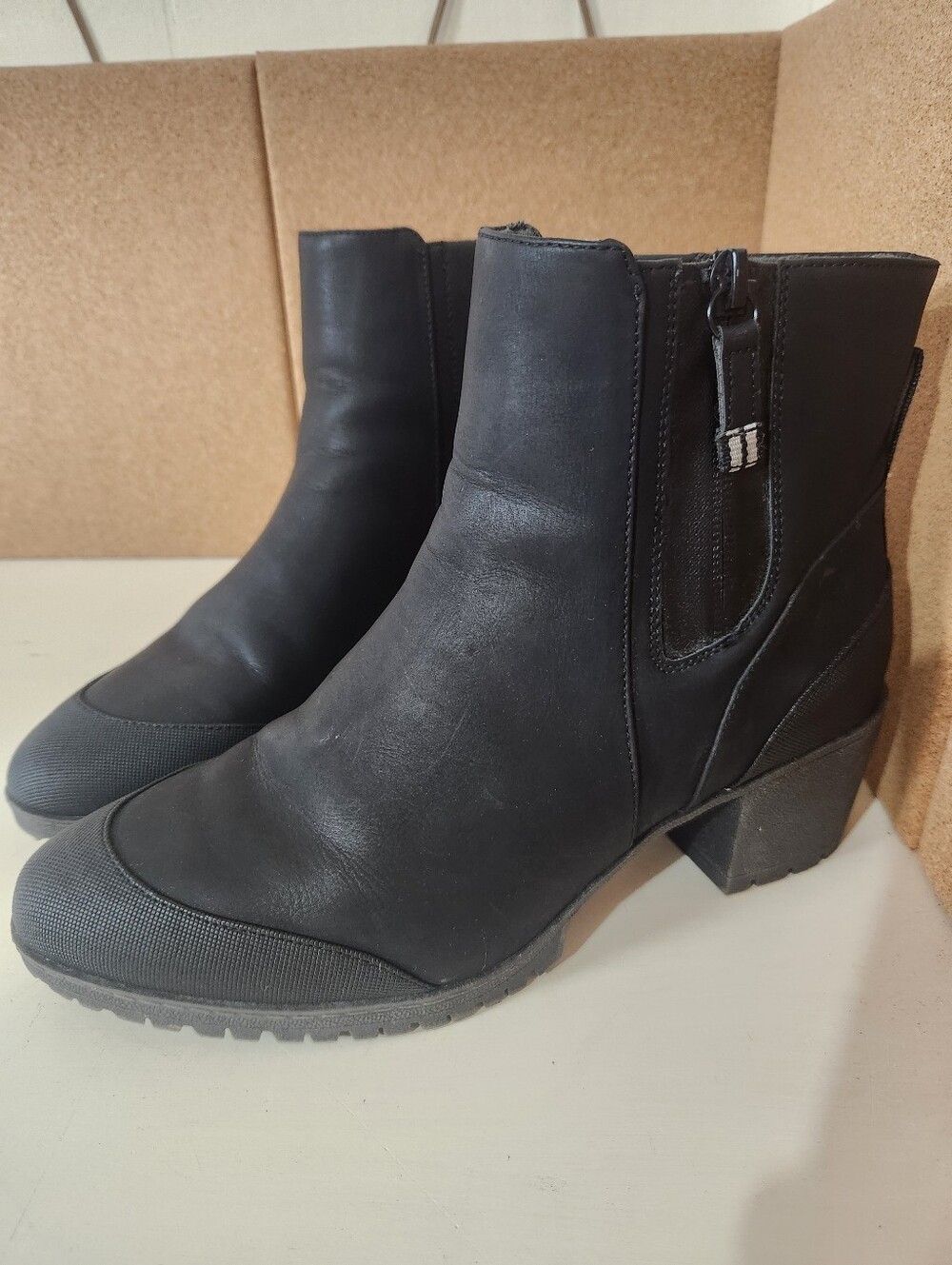 Dr. Scholl's Level Best Black Waterproof Ankle Boots Size 8